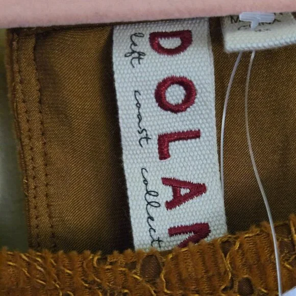 Anthropologie NWT Dolan Left Coast Norah Floral Corduroy Blouse Camel Size 3X - Picture 9 of 11